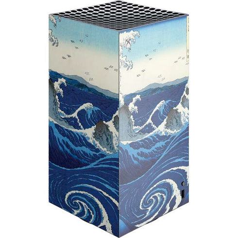 View of the Naruto whirlpools at Awa by Hiroshige XBox Series X Digital Edition Console Skin